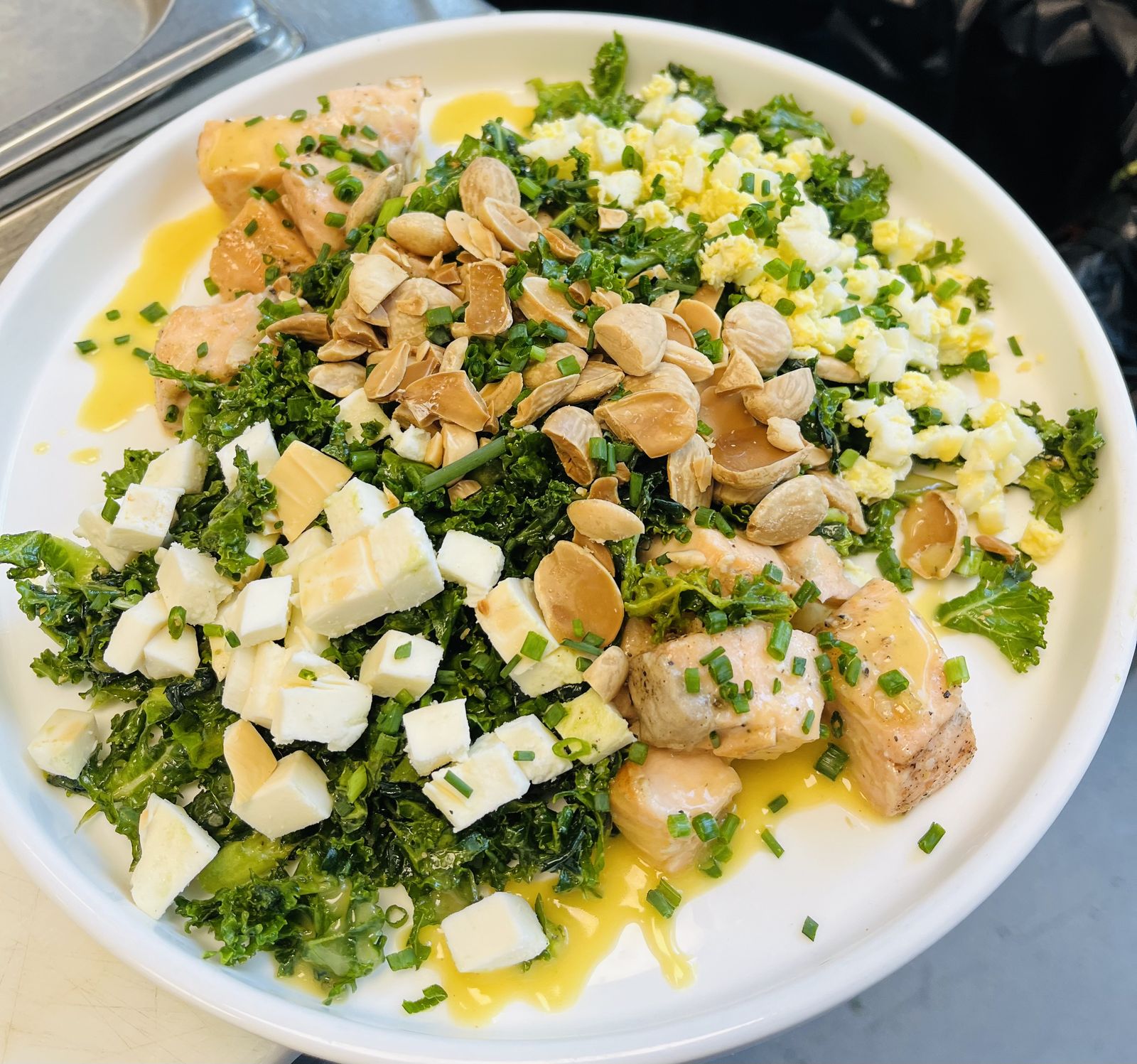 Kale and salmon